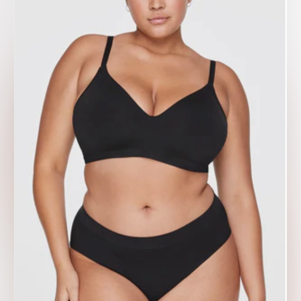 ThirdLove 24/7 Pima Cotton Wireless Bra in Black, size 36H